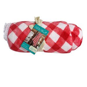 The Pioneer Woman Blanket Velvet Plush Throw Gingham Red Check 72" x 50" New